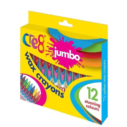 12pk jumbo wax crayons - crayons, set