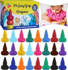 24x Easy Grip Washable Crayons
