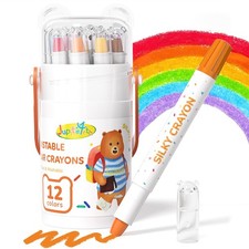 12-Color Crayons for Kids 4-8
