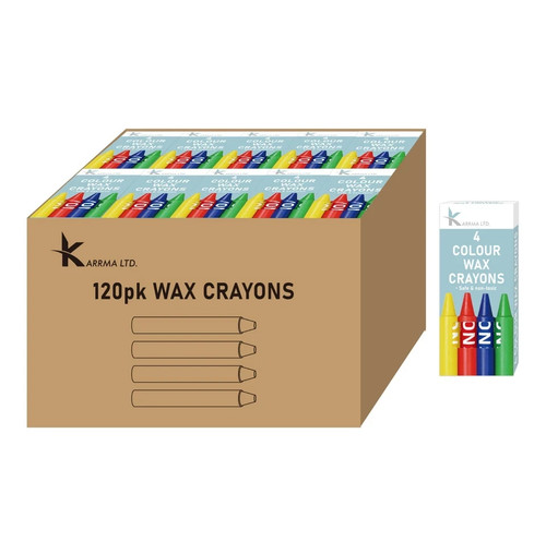 120 x4pk crayons - wax, toxic